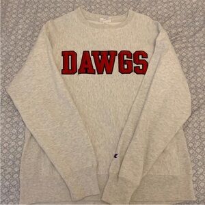 University of Georgia vintage Champion Reverse Weave Crewneck DAWGS size Medium